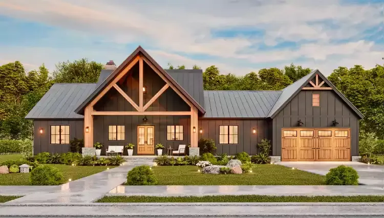 North Texas home with new garage doors